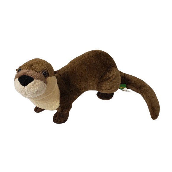 Wild Republic Otter Plush Stuffed Animal Brown Cream Soft Toy Kids Gift Present - Picture 1 of 10